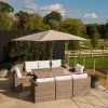 'Iris' Luxury Rattan 8 Seater Garden Sofa Set with Rectangular Rising Table and Parasol by Primrose Living 2 'Iris' Luxury Rattan 8 Seater Garden Sofa Set with Rectangular Rising Table and Parasol by Primrose Living -Rattan Garden Furniture Shop fu102424 2 FullSet dcbd