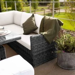 'Iris' Luxury Rattan 9 Seater Garden Sofa Set with Square Rising Table in Stone by Primrose Living 10 'Iris' Luxury Rattan 9 Seater Garden Sofa Set with Square Rising Table in Stone by Primrose Living -Rattan Garden Furniture Shop fu102428 2 SofaCorner 6969