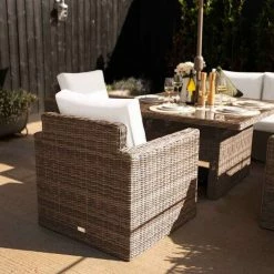 'Iris' Luxury Rattan 7 Seater Garden Sofa Set with Square Rising Table by Primrose Living -Rattan Garden Furniture Shop fu102432 1 ChairBack a33f