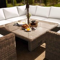 'Iris' Luxury Rattan 7 Seater Garden Sofa Set with Square Rising Table by Primrose Living -Rattan Garden Furniture Shop fu102432 3 Table 92f6
