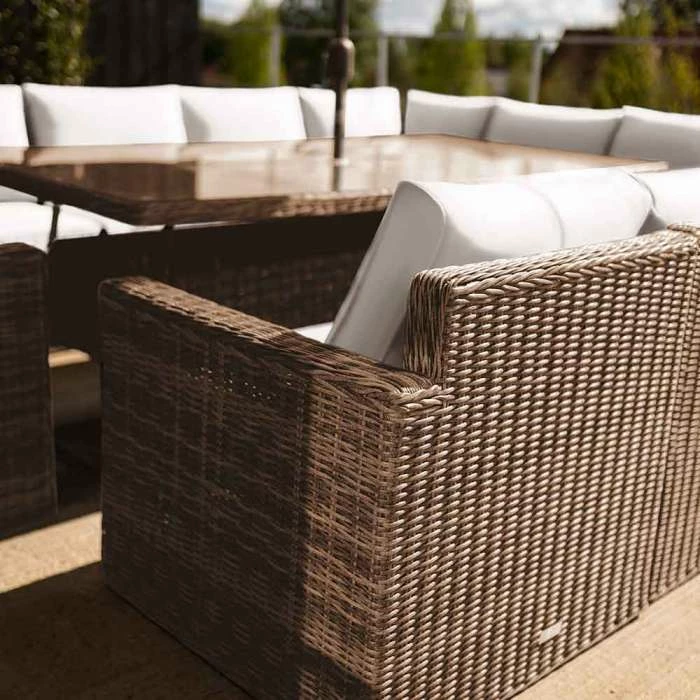 'Iris' Luxury Rattan 10 Seater Garden Sofa Set with Rectangular Table by Primrose Living 4 'Iris' Luxury Rattan 10 Seater Garden Sofa Set with Rectangular Table by Primrose Living - Image 2