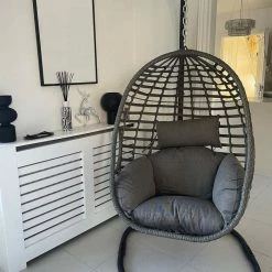 Luxury Rattan Hanging Egg Chair by Primrose Living -Rattan Garden Furniture Shop single egg chair inside bad7