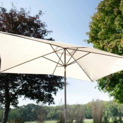 'Iris' Luxury Rattan 8 Seater Garden Sofa Set with Rectangular Table and Parasol in Stone by Primrose Living -Rattan Garden Furniture Shop stone Parasol a3b8